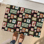 Aussie Birds Christmas La La Land Rubber Doormat Black Vintage Stamp Edition - Aussie Hoodie