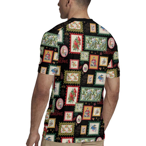 Aussie Birds Christmas La La Land Rugby Jersey Black Vintage Stamp Edition - Aussie Hoodie
