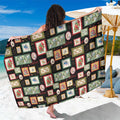 Aussie Birds Christmas La La Land Sarong Black Vintage Stamp Edition - Aussie Hoodie