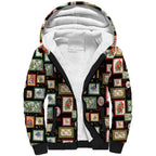 Aussie Birds Christmas La La Land Sherpa Hoodie Black Vintage Stamp Edition - Aussie Hoodie