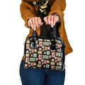 Aussie Birds Christmas La La Land Shoulder Handbag Black Vintage Stamp Edition - Aussie Hoodie
