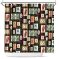 Aussie Birds Christmas La La Land Shower Curtain Black Vintage Stamp Edition - Aussie Hoodie