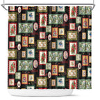Aussie Birds Christmas La La Land Shower Curtain Black Vintage Stamp Edition - Aussie Hoodie