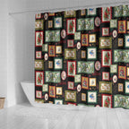 Aussie Birds Christmas La La Land Shower Curtain Black Vintage Stamp Edition - Aussie Hoodie