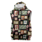 Aussie Birds Christmas La La Land Sleeveless Hoodie Black Vintage Stamp Edition - Aussie Hoodie
