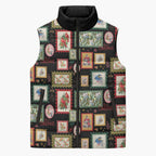 Aussie Birds Christmas La La Land Sleeveless Puffer Jacket Black Vintage Stamp Edition - Aussie Hoodie