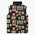 Aussie Birds Christmas La La Land Sleeveless Puffer Jacket Black Vintage Stamp Edition - Aussie Hoodie