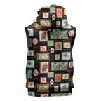 Aussie Birds Christmas La La Land Sleeveless Zip Hoodie Black Vintage Stamp Edition LT9