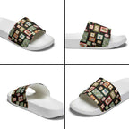 Aussie Birds Christmas La La Land Slide Sandals Black Vintage Stamp Edition - Aussie Hoodie