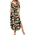 Aussie Birds Christmas La La Land Summer Maxi Dress Black Vintage Stamp Edition - Aussie Hoodie