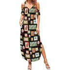 Aussie Birds Christmas La La Land Summer Maxi Dress Black Vintage Stamp Edition - Aussie Hoodie