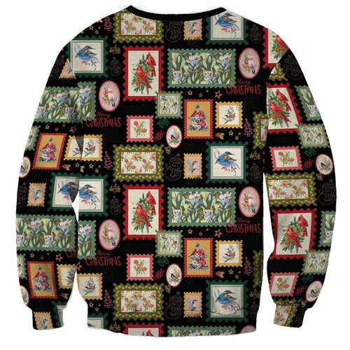 Aussie Birds Christmas La La Land Sweatshirt Black Vintage Stamp Edition - Aussie Hoodie