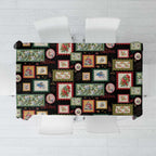 Aussie Birds Christmas La La Land Tablecloth Black Vintage Stamp Edition - Aussie Hoodie