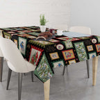 Aussie Birds Christmas La La Land Tablecloth Black Vintage Stamp Edition - Aussie Hoodie