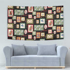 Aussie Birds Christmas La La Land Tapestry Black Vintage Stamp Edition - Aussie Hoodie