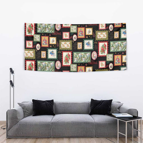 Aussie Birds Christmas La La Land Tapestry Black Vintage Stamp Edition - Aussie Hoodie