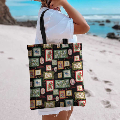 Aussie Birds Christmas La La Land Tote Bag Black Vintage Stamp Edition - Aussie Hoodie