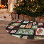 Aussie Birds Christmas La La Land Tree Skirt Black Vintage Stamp Edition - Aussie Hoodie