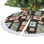 Aussie Birds Christmas La La Land Tree Skirt Black Vintage Stamp Edition - Aussie Hoodie