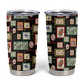 Aussie Birds Christmas La La Land Tumbler Cup Black Vintage Stamp Edition - Aussie Hoodie