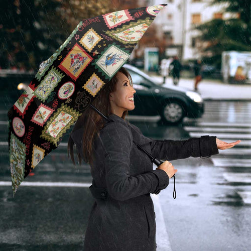 Aussie Birds Christmas La La Land Umbrella Black Vintage Stamp Edition - Aussie Hoodie