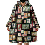 Aussie Birds Christmas La La Land Wearable Blanket Hoodie Black Vintage Stamp Edition - Aussie Hoodie