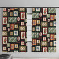 Aussie Birds Christmas La La Land Window Curtain Black Vintage Stamp Edition - Aussie Hoodie