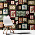 Aussie Birds Christmas La La Land Window Curtain Black Vintage Stamp Edition - Aussie Hoodie