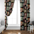 Aussie Birds Christmas La La Land Window Curtain Black Vintage Stamp Edition - Aussie Hoodie