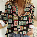 Aussie Birds Christmas La La Land Women Casual Shirt Black Vintage Stamp Edition - Aussie Hoodie