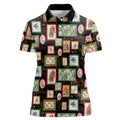 Aussie Birds Christmas La La Land Women Polo Shirt Black Vintage Stamp Edition - Aussie Hoodie