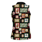 Aussie Birds Christmas La La Land Women Sleeveless Polo Shirt Black Vintage Stamp Edition - Aussie Hoodie