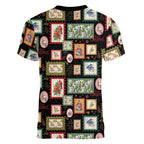 Aussie Birds Christmas La La Land Women V-Neck T-Shirt Black Vintage Stamp Edition - Aussie Hoodie