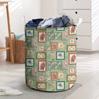 Aussie Birds Christmas La La Land Laundry Basket Green Vintage Stamp Edition - Aussie Hoodie