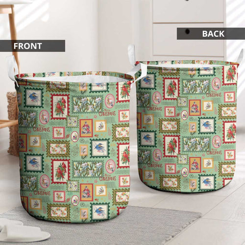 Aussie Birds Christmas La La Land Laundry Basket Green Vintage Stamp Edition - Aussie Hoodie