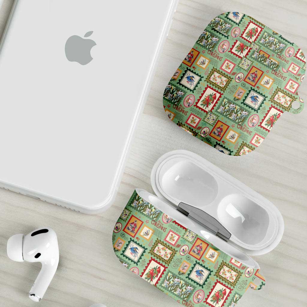 Aussie Birds Christmas La La Land AirPods Case Green Vintage Stamp Edition - Aussie Hoodie