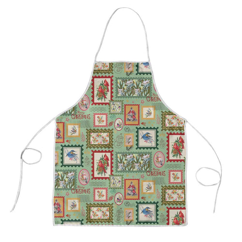 Aussie Birds Christmas La La Land Apron Green Vintage Stamp Edition - Aussie Hoodie
