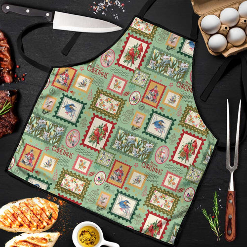 Aussie Birds Christmas La La Land Apron Green Vintage Stamp Edition - Aussie Hoodie