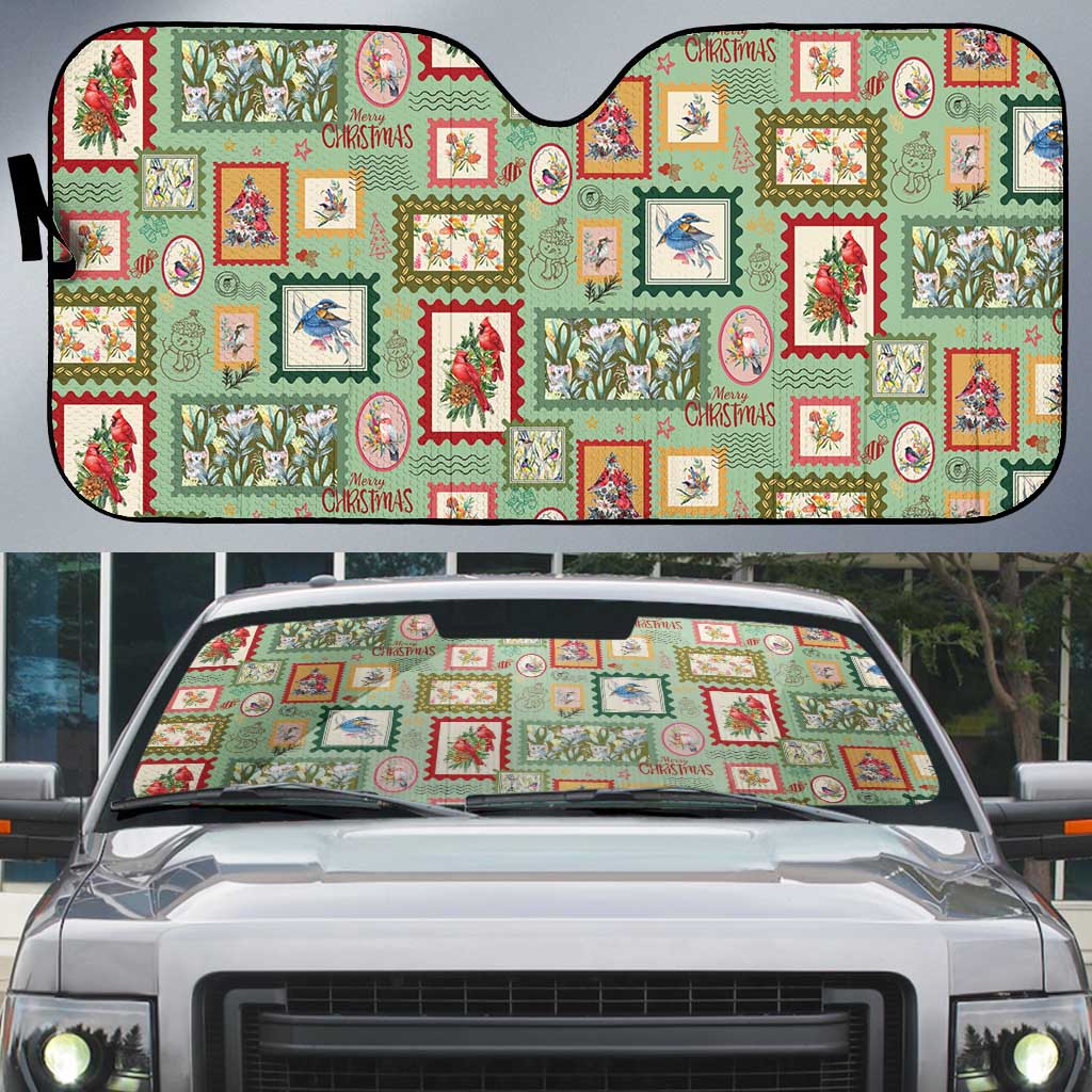 Aussie Birds Christmas La La Land Auto Sun Shade Green Vintage Stamp Edition - Aussie Hoodie