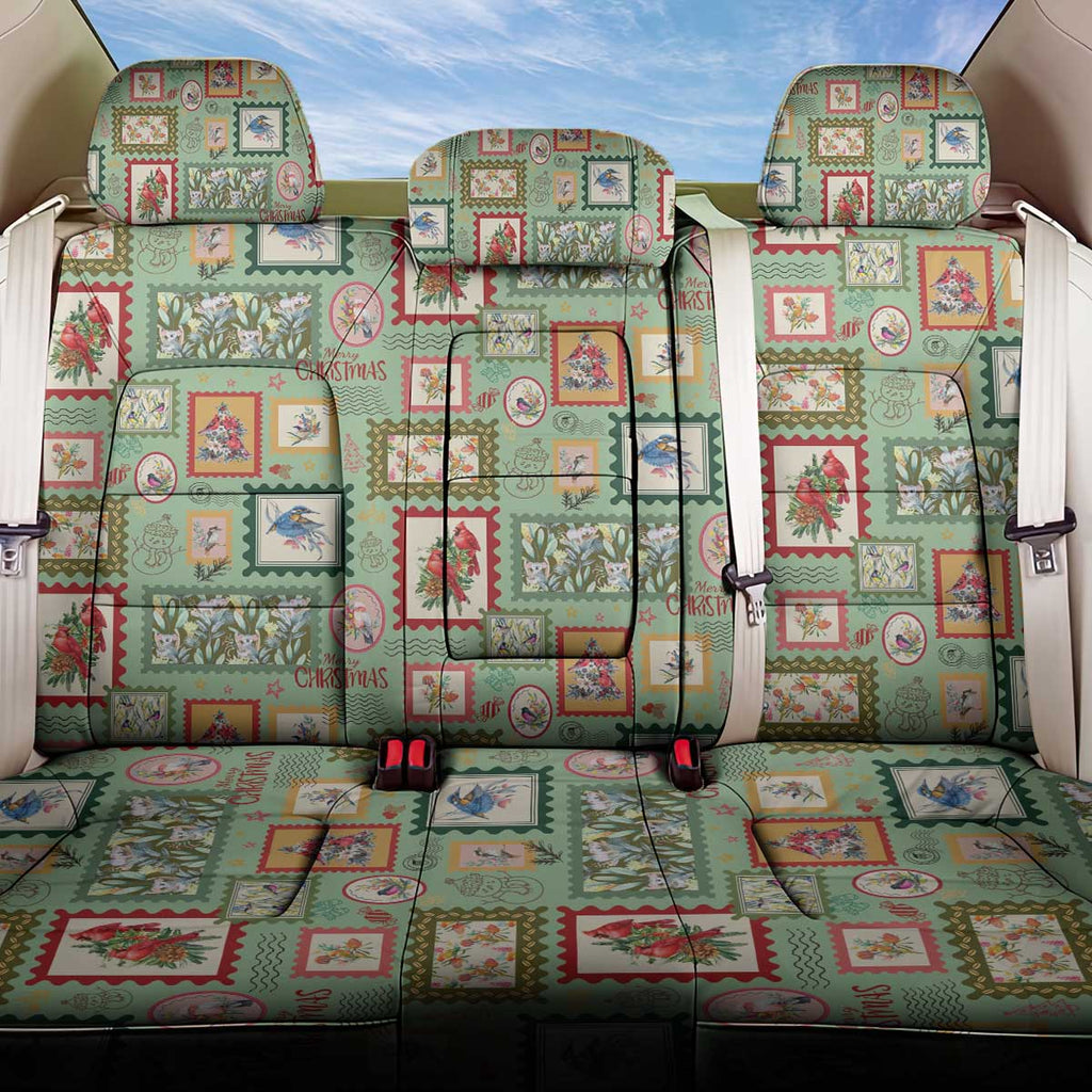 Aussie Birds Christmas La La Land Back Car Seat Cover Green Vintage Stamp Edition - Aussie Hoodie