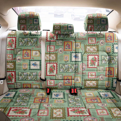 Aussie Birds Christmas La La Land Back Car Seat Cover Green Vintage Stamp Edition - Aussie Hoodie