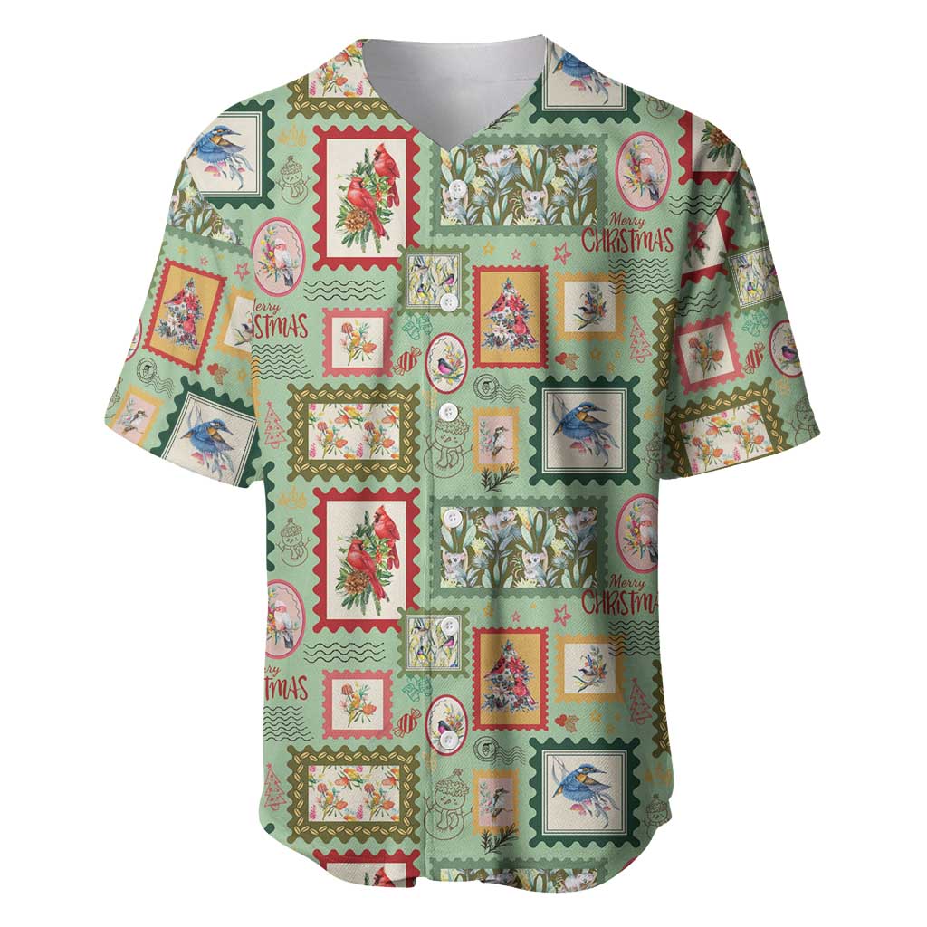 Aussie Birds Christmas La La Land Baseball Jersey Green Vintage Stamp Edition - Aussie Hoodie