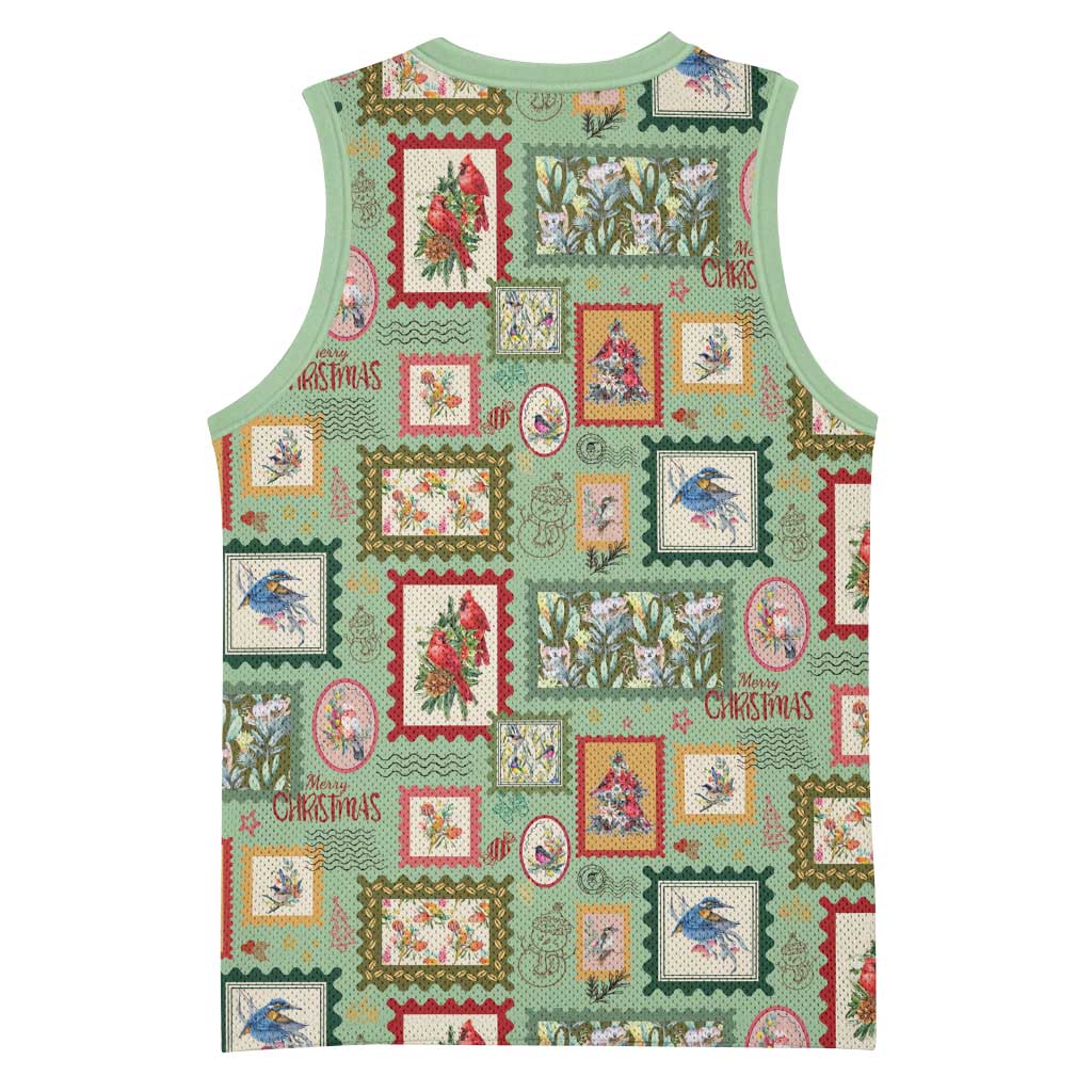 Aussie Birds Christmas La La Land Basketball Jersey Green Vintage Stamp Edition - Aussie Hoodie