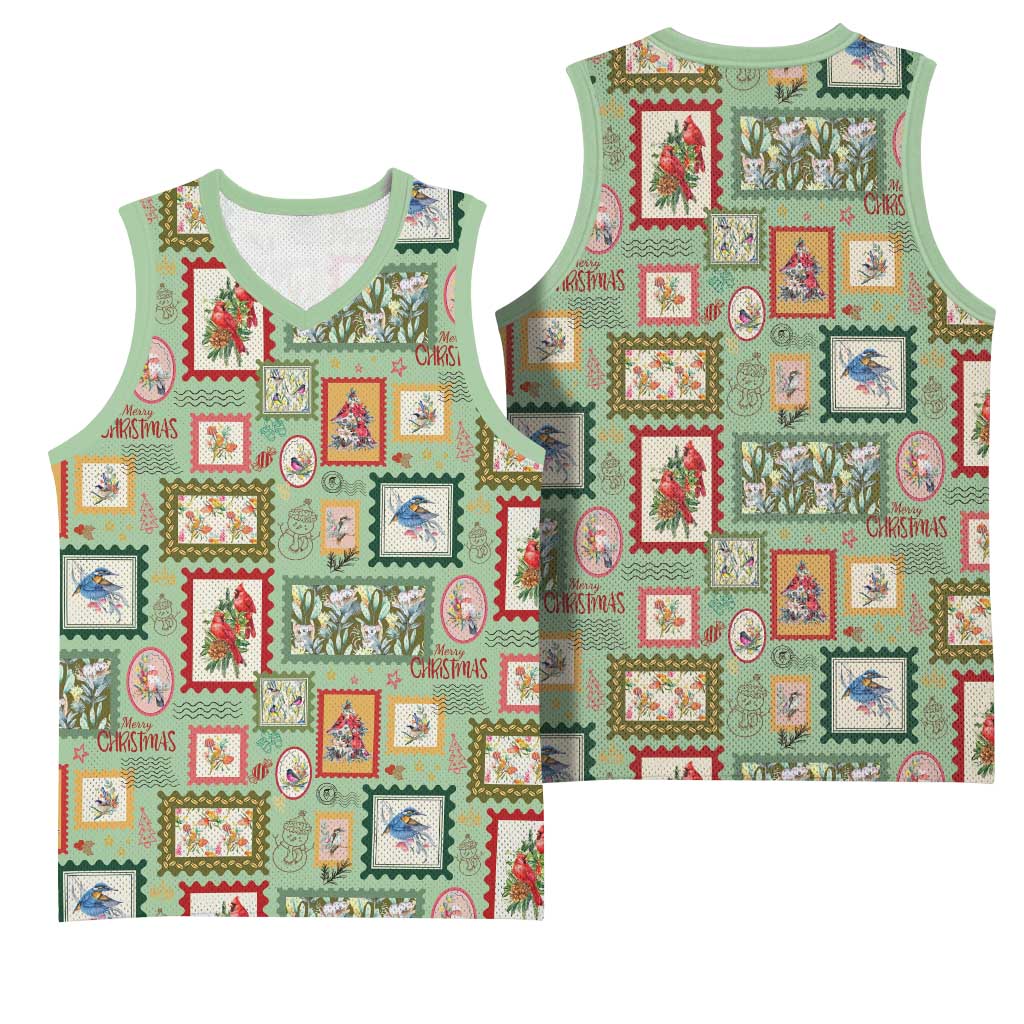 Aussie Birds Christmas La La Land Basketball Jersey Green Vintage Stamp Edition - Aussie Hoodie