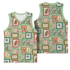 Aussie Birds Christmas La La Land Basketball Jersey Green Vintage Stamp Edition - Aussie Hoodie