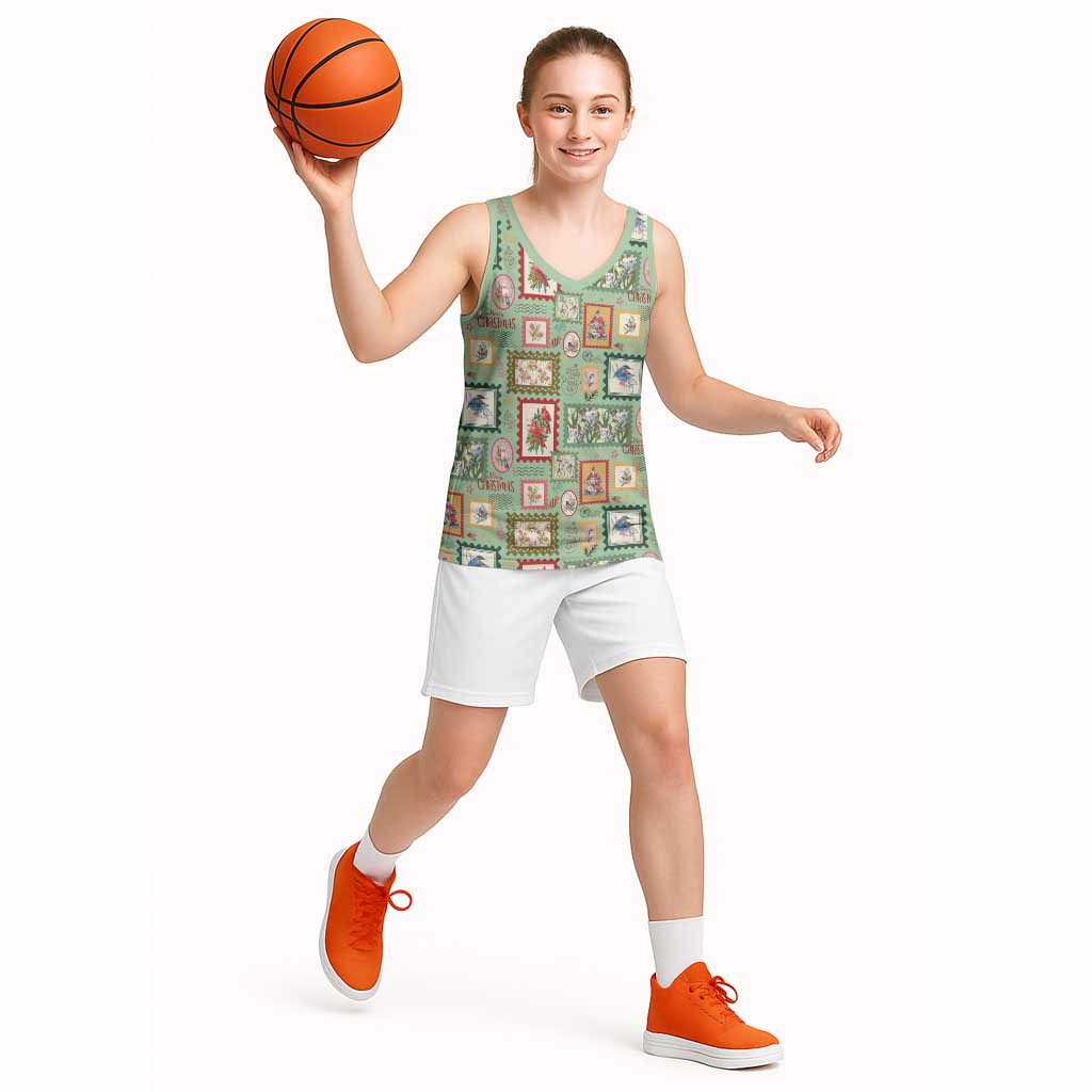Aussie Birds Christmas La La Land Basketball Jersey Green Vintage Stamp Edition - Aussie Hoodie