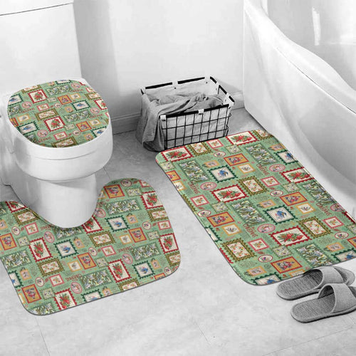 Aussie Birds Christmas La La Land Bathroom Set Green Vintage Stamp Edition - Aussie Hoodie