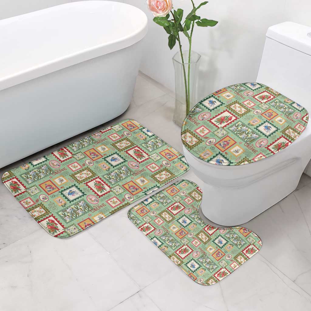 Aussie Birds Christmas La La Land Bathroom Set Green Vintage Stamp Edition - Aussie Hoodie