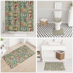 Aussie Birds Christmas La La Land Bathroom Set Green Vintage Stamp Edition - Aussie Hoodie