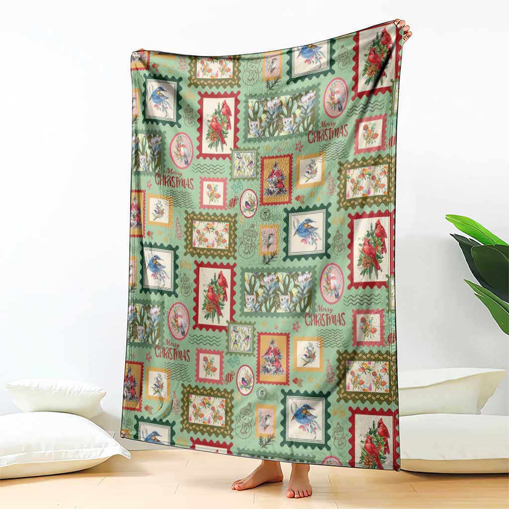 Aussie Birds Christmas La La Land Blanket Green Vintage Stamp Edition - Aussie Hoodie